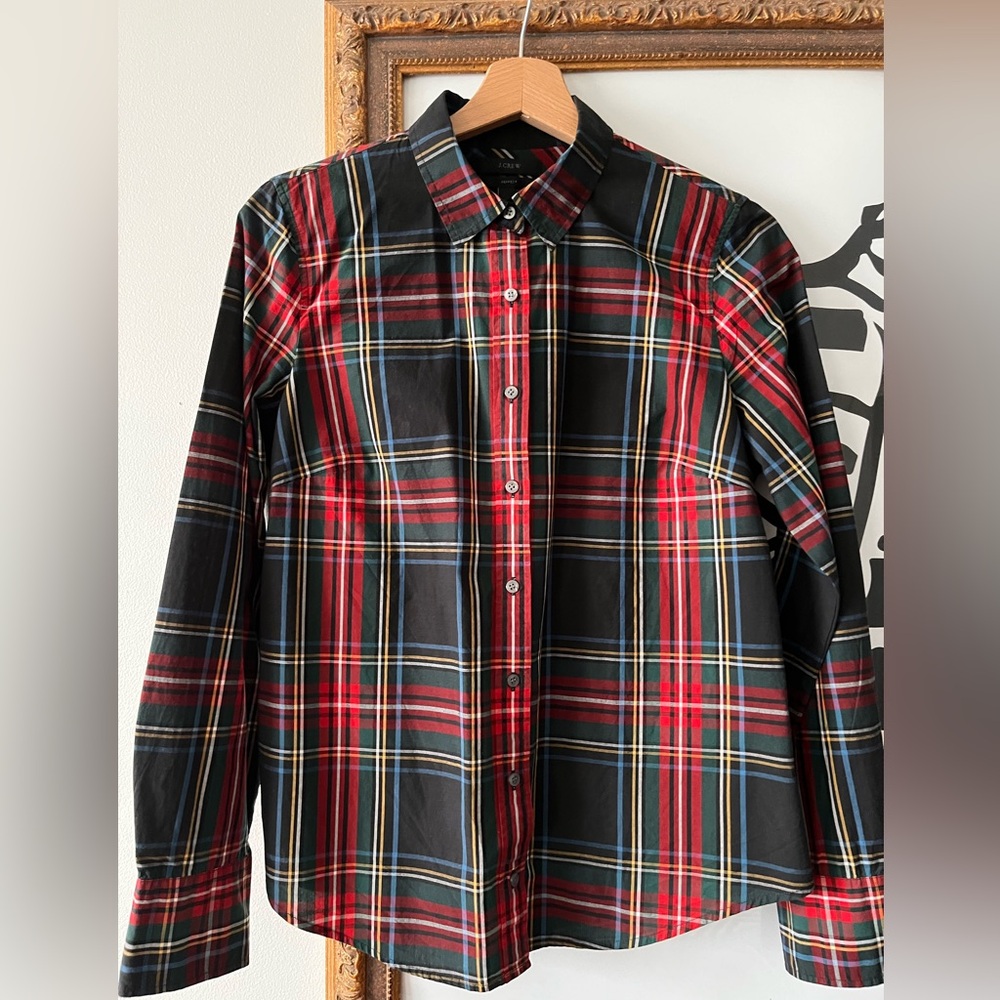 J. Crew Perfect Shirt in Stewart Plaid